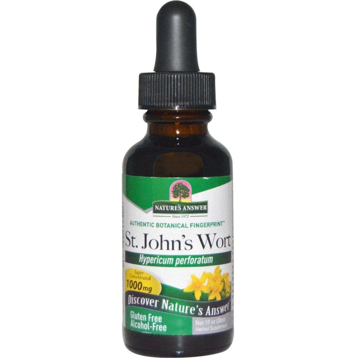 Natures Answer 109363 St Johns Wort Young Flowering Tops Alcohol Free 1 Fl Oz