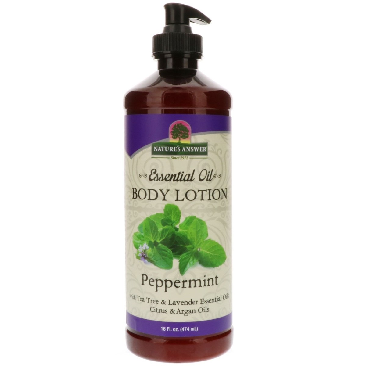 Nature's Answer Essential Oil Body Lotion Peppermint -- 16 fl oz