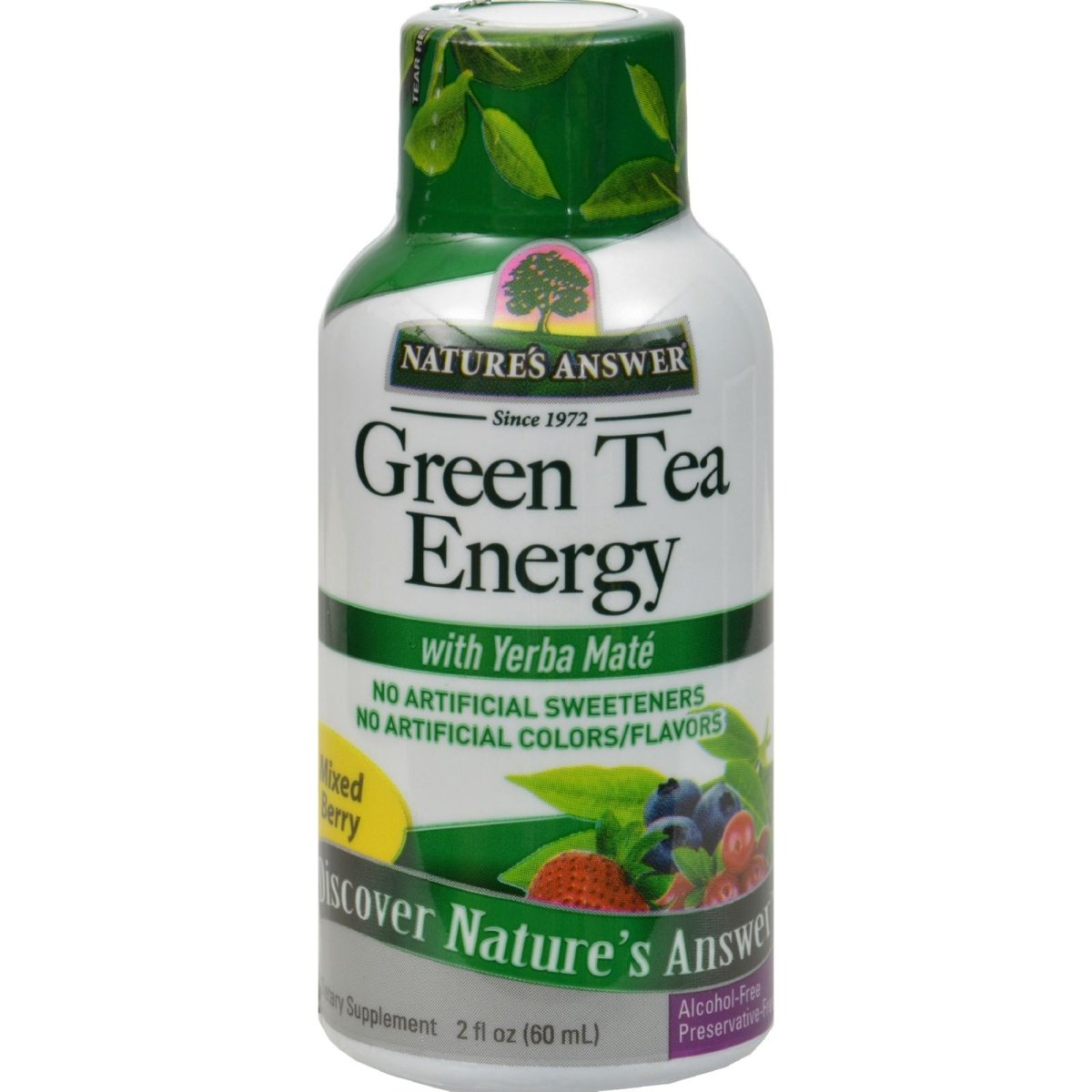 Nature&#39;s Answer Green Tea Energy with Yerba Mate Mixed Berry - 2 fl oz