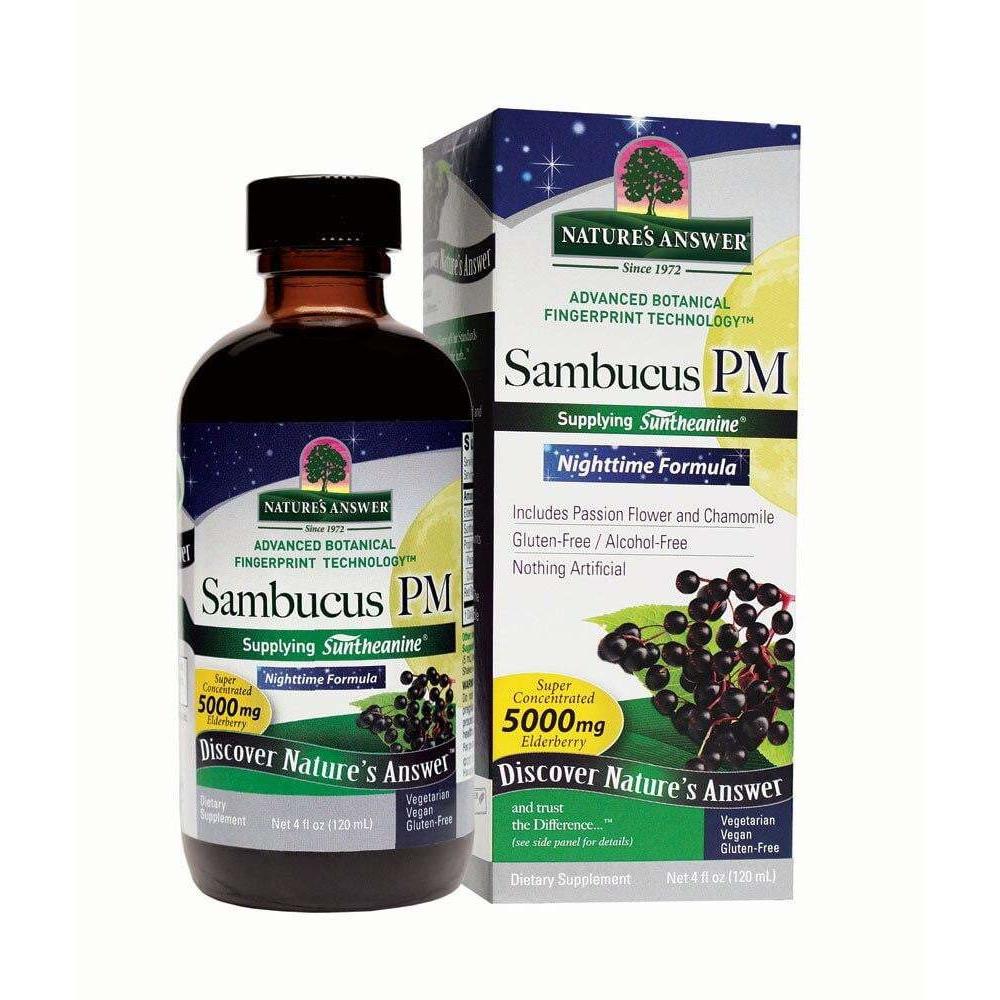 Nature's Answer Sambucus PM Nighttime Formula -- 5000 mg - 4 fl oz