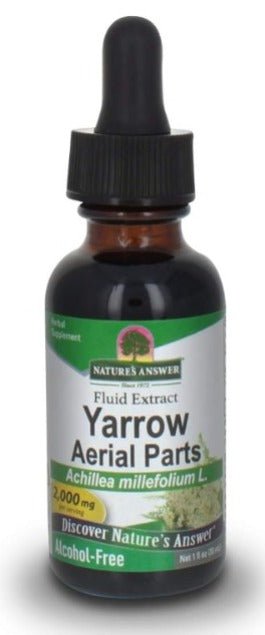 Nature&#39;s Answer Yarrow Flowers - Extracto sin alcohol de 1 onza