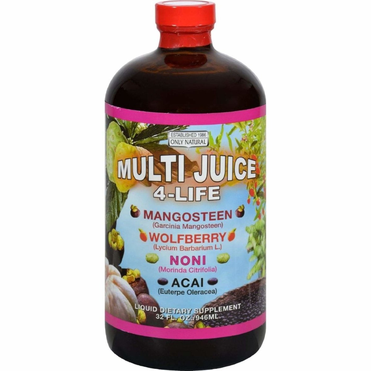 Only Natural Multi Juice 4 Life, 32-Ounce Glass Bottle