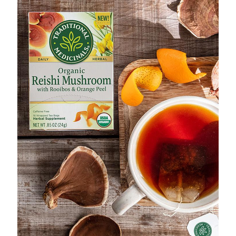 Organic Reishi Mushroom w/ Rooibos &amp; Orange Peel Tea
