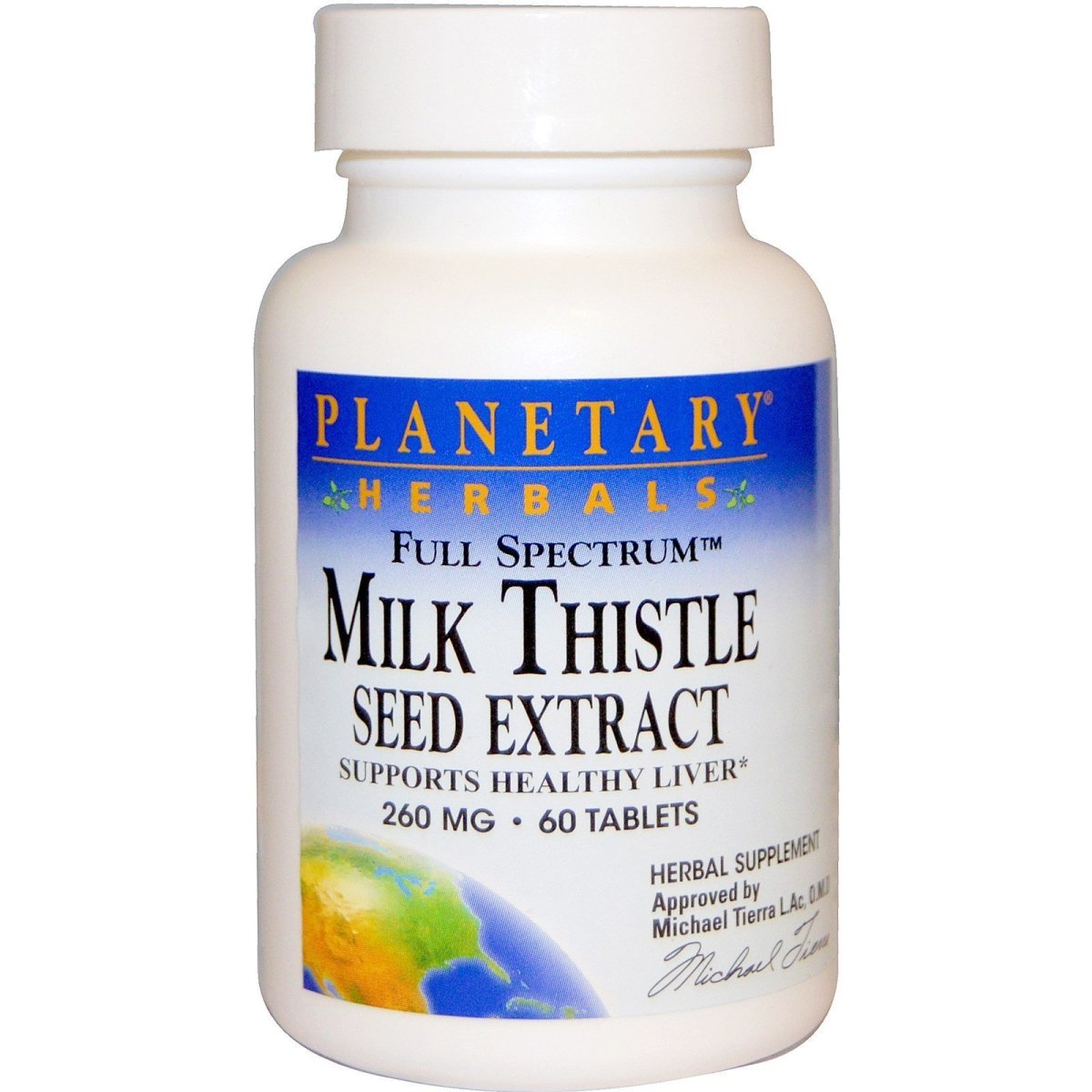 Planetary Herbals Full Milk Thistle Seed Extract 260mg 80 Tablets, 60 Count  