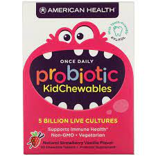 Probiotic KidChewables Natural Strawberry Vanilla Flavor 30