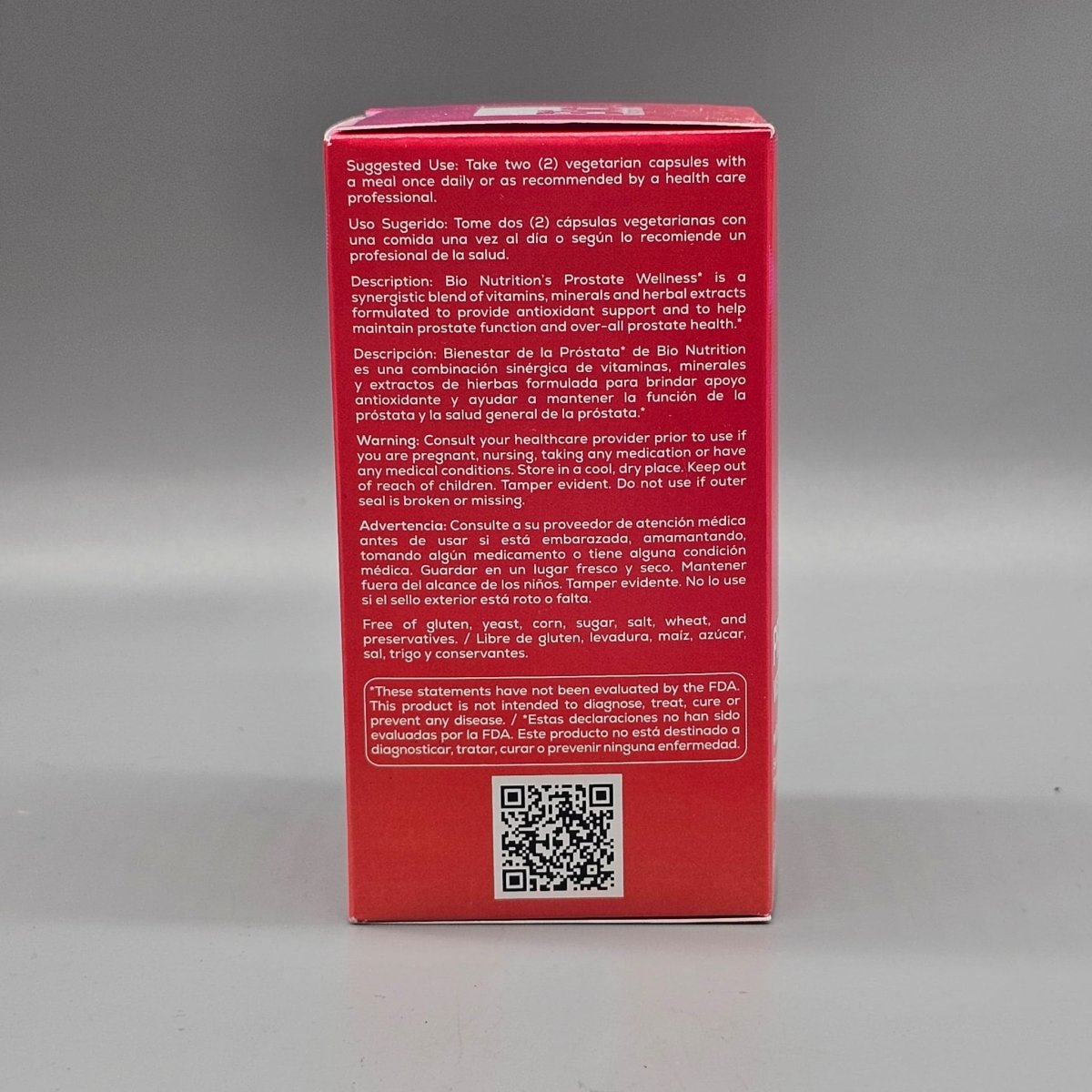 Prostate Wellness with Pumkin Seed Extract - 60 Vegetarian Capsules - 1395mg - Bio Nutrition