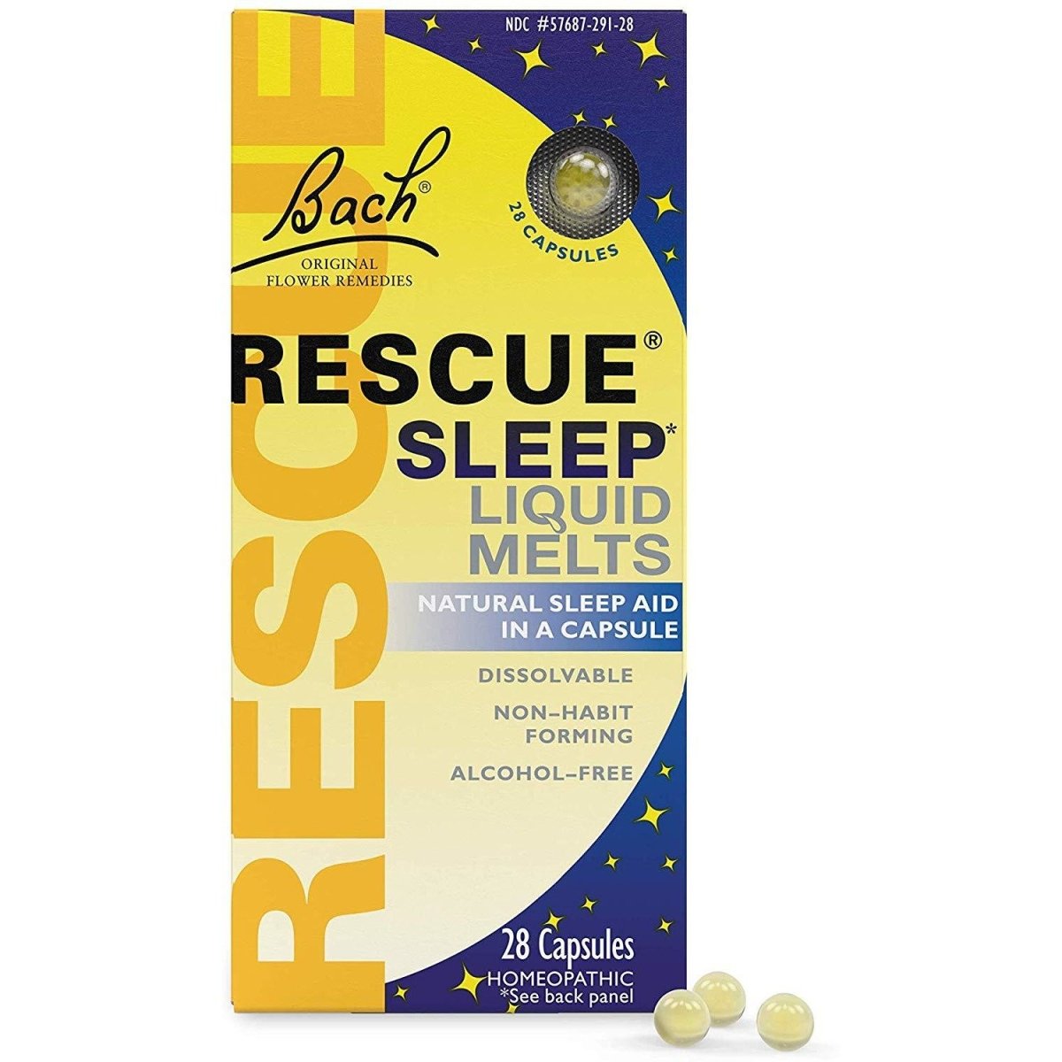 Rescue Sleep - Liquid Melts - Sleep Aid - 28 Capsules