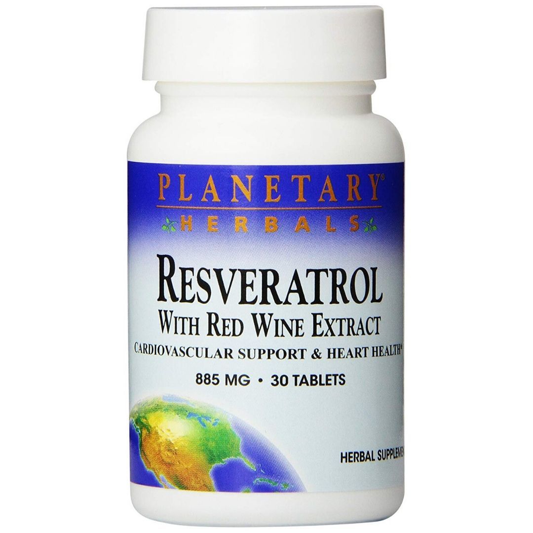 Resveratrol Extract with Red Wine Tablets, 30 Count
