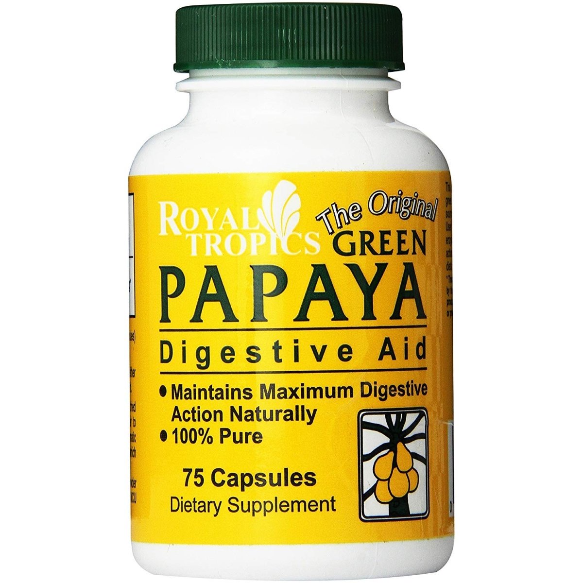 Royal Tropics Green Papaya Digestive Enzymes 75 capsule