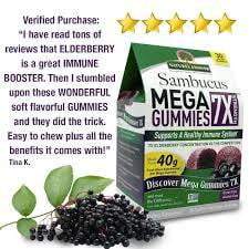 Sambucus Mega Gummies 7X, Black Elderberry, 30 Vegan Gummies
