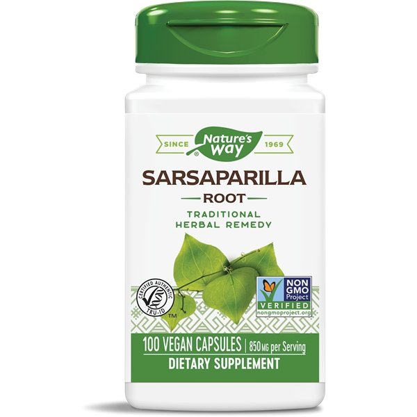 Sarsaparilla Root - 850mg - 100 Vegan Capsules - Nature&#39;s Way