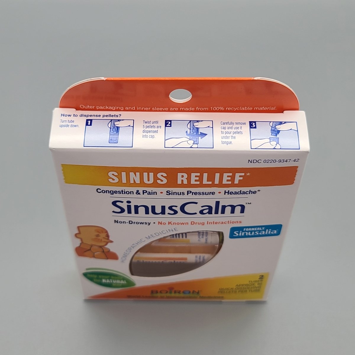 SinusCalm - Sinusalia - 2 Tubes 160 Quick Dissolving Pellets