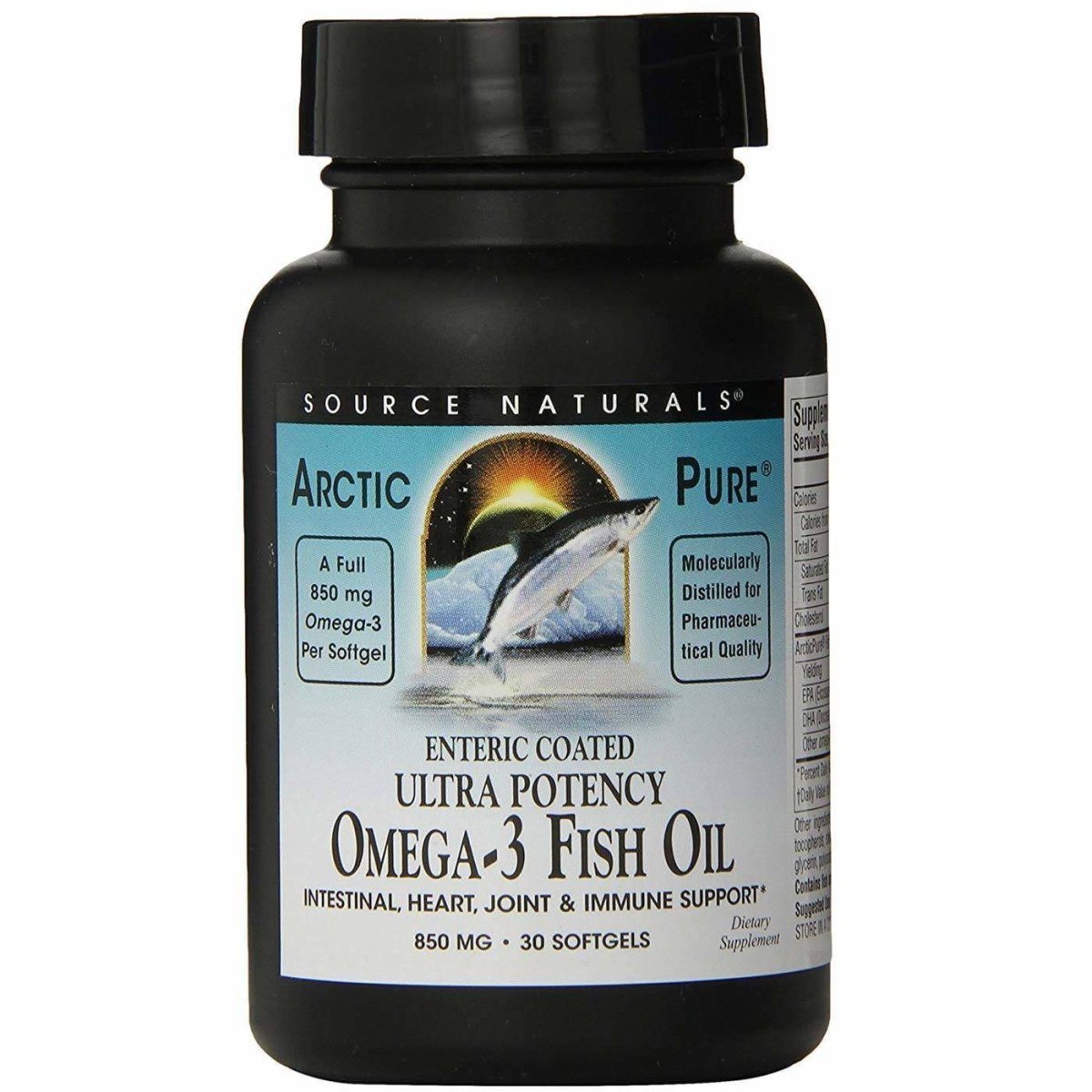  ArcticPure® Enteric Coated Ultra Potency Omega-3 Fish Oil -- 850 mg - 30 Softgels