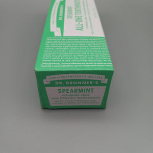 Spearmint All-One Toothpaste - Fluoride Free - Whiten Teeth & Reduce Plaque - 5oz