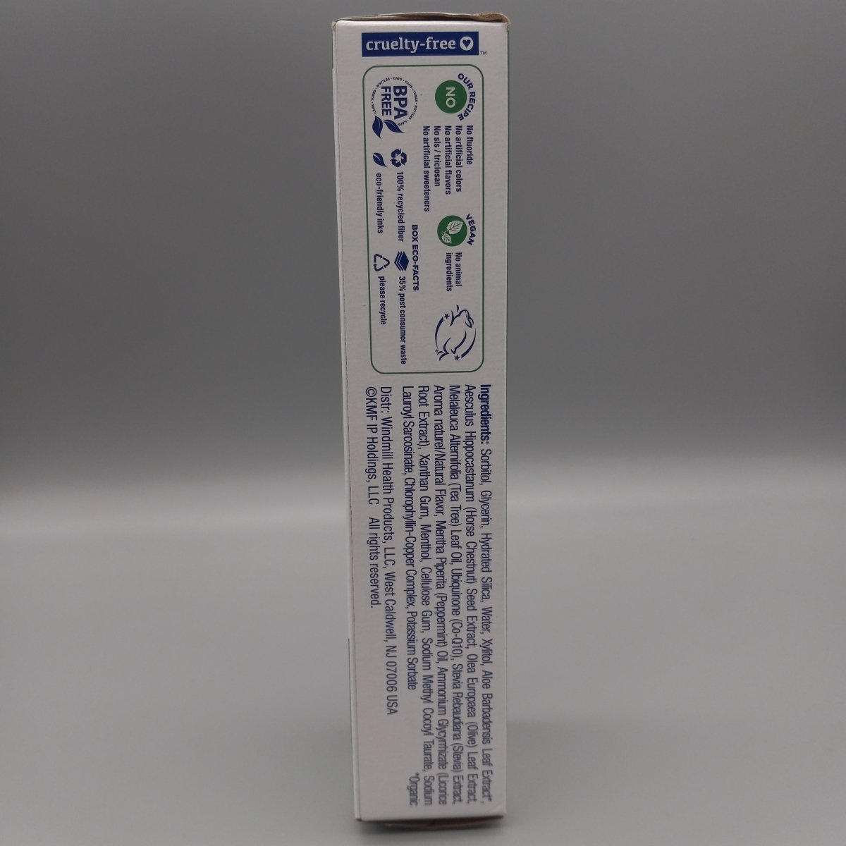 Triple Action 3x - Tea Tree Oil &amp; Aloe - Herbal Mint Gel - Fluoride Free Toothpaste Gel- 4.5oz