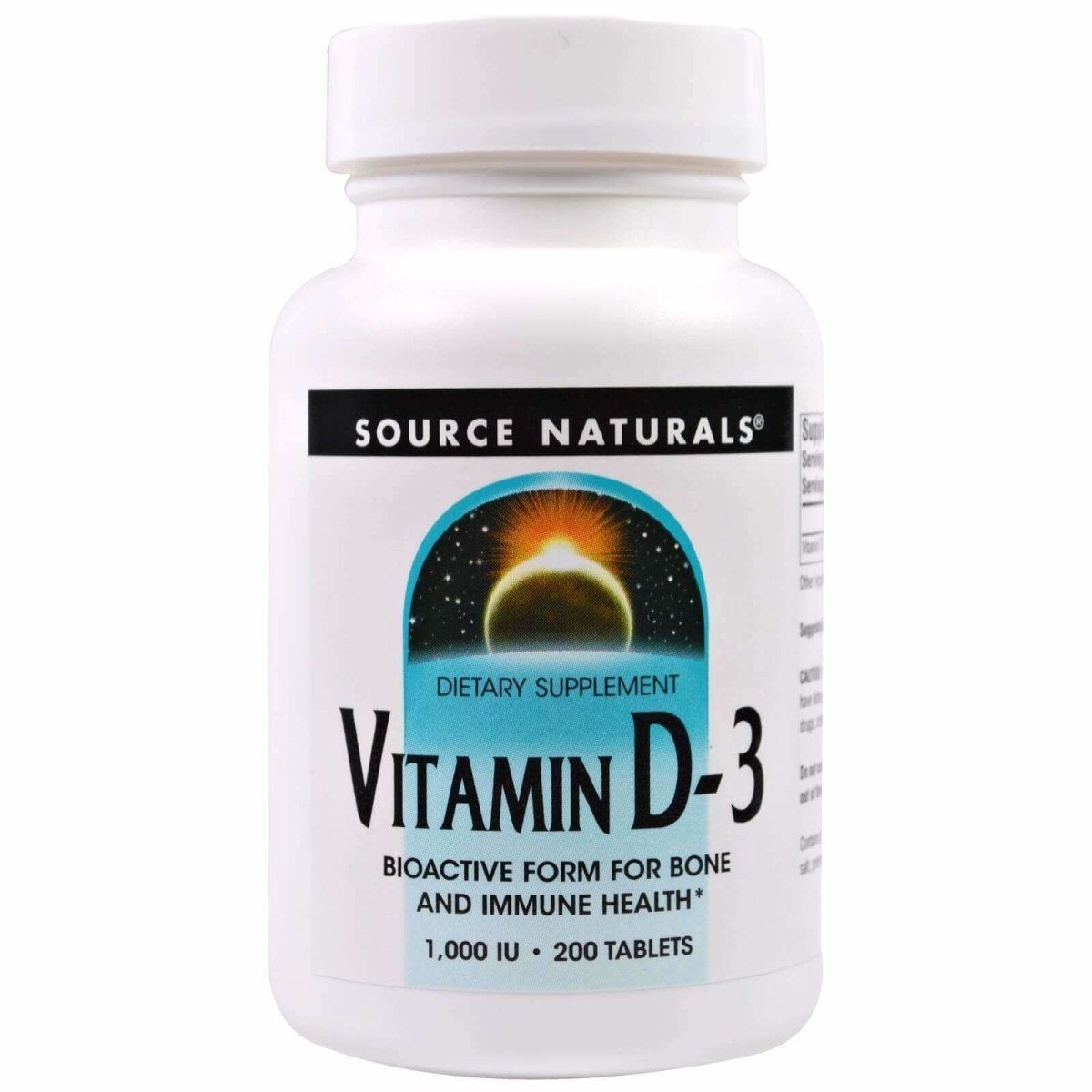 Vitamina D-3 1000 IU - 200 Tabletas