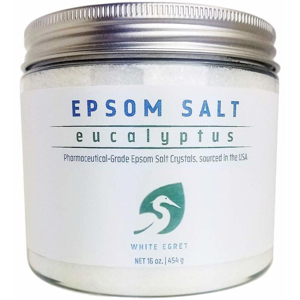 WHITE EGRET Epsom Salt, Eucalyptus, 2.5 Pound