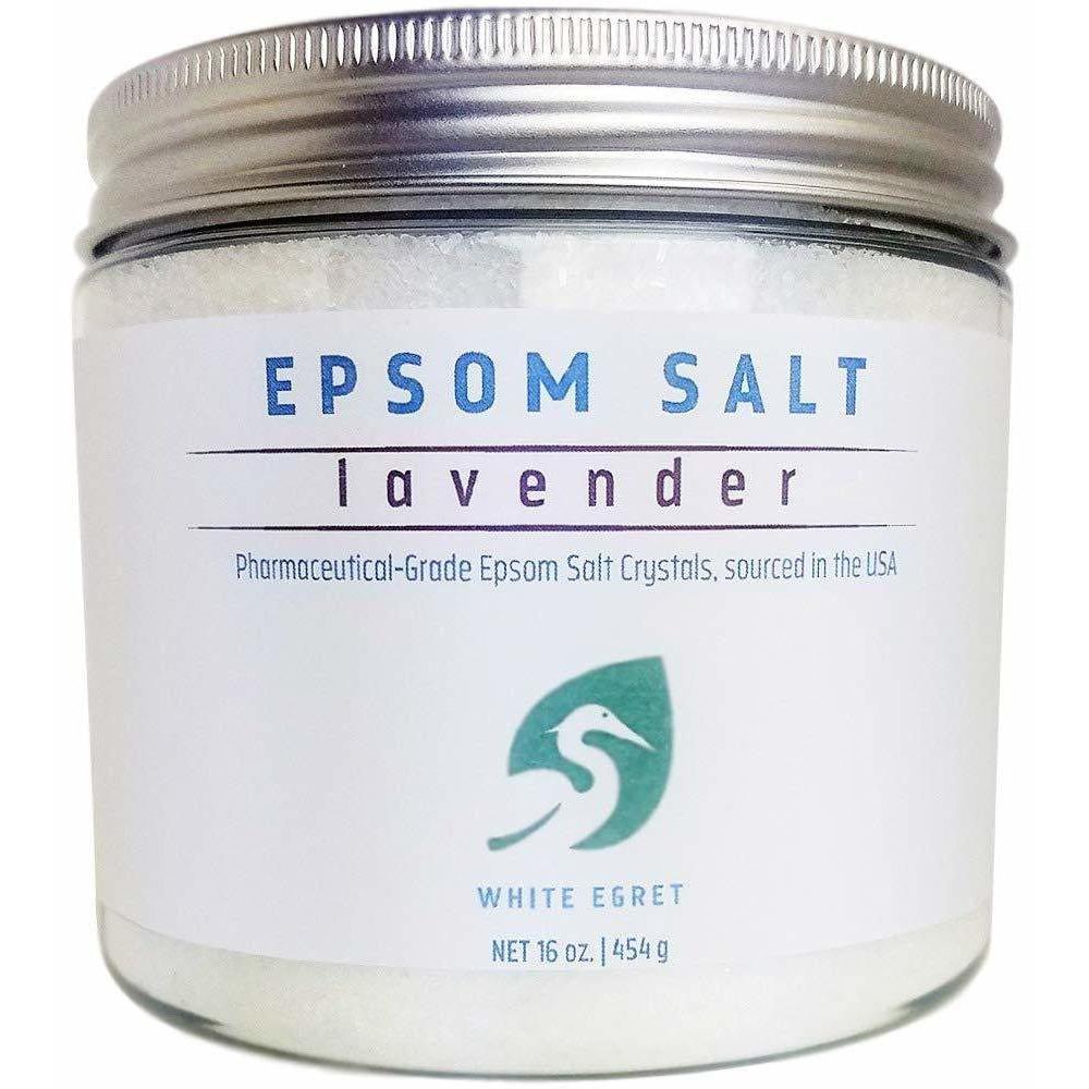 White Egret Lavender Pharmaceutical Epsom Salts 16 oz.