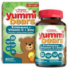 Yummy Bears Echinacea with Vitamin C and Zinc 40 Gummies