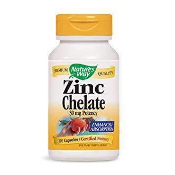 Zinc Chelate 30 mg 100 Capsules